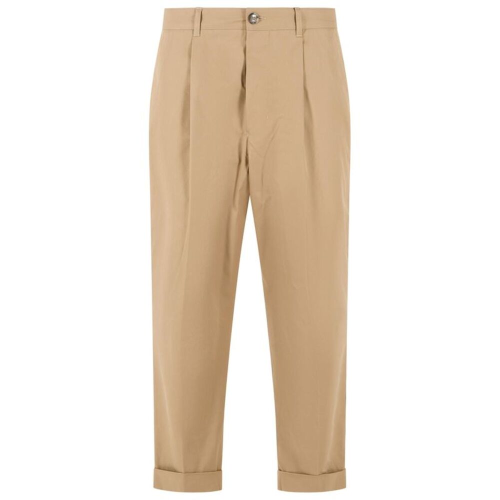 Ami Paris 'Carrot' Beige Cotton Pants Men